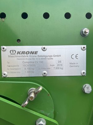 Presse enrubanneuse Krone COMPRIMA CV 150 XC